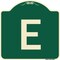 Signmission Designer Series Sign W/ Letter E, Green & Tan Heavy-Gauge Aluminum Sign, 18" x 18", G-1818-22956 A-DES-G-1818-22956 - alternate 1
